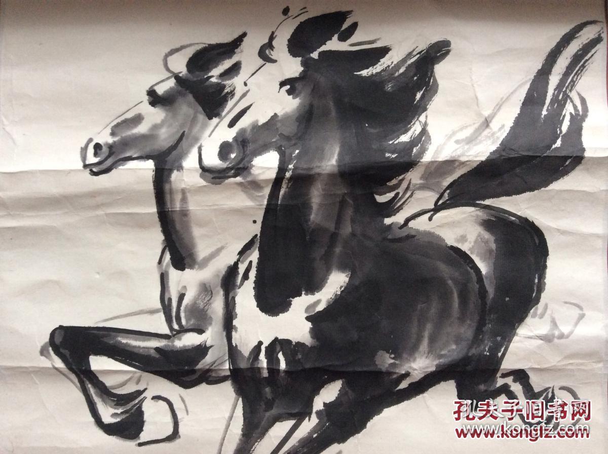 卫国珍,"画马女状元""—"卫国珍"徐悲鸿弟子,作品保真