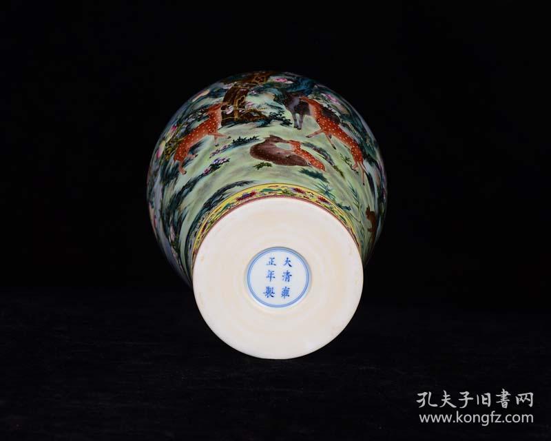 古玩古董古瓷器收藏 清三代珐琅彩官窑瓷器收藏 清代珐琅彩粉瓷器梅瓶