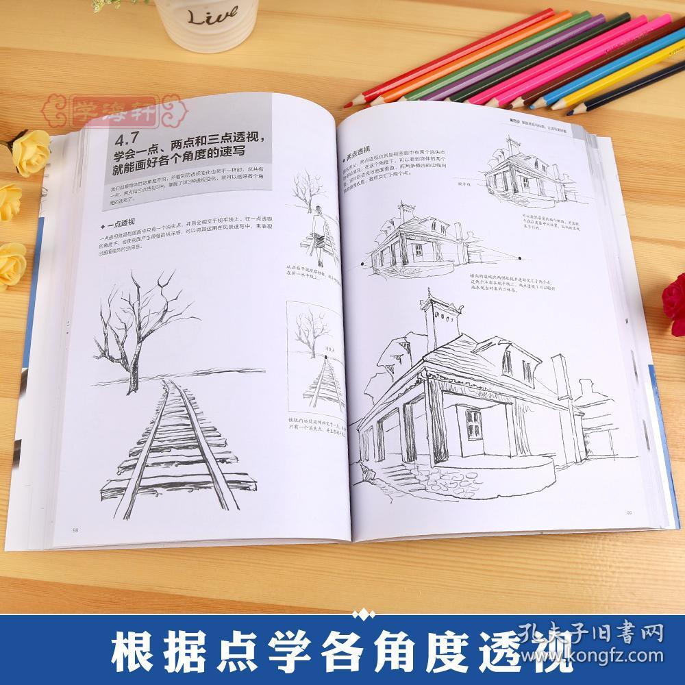 自学教程 零基础从临摹到写生 飞乐鸟 成人学生基础素描绘画美术书籍