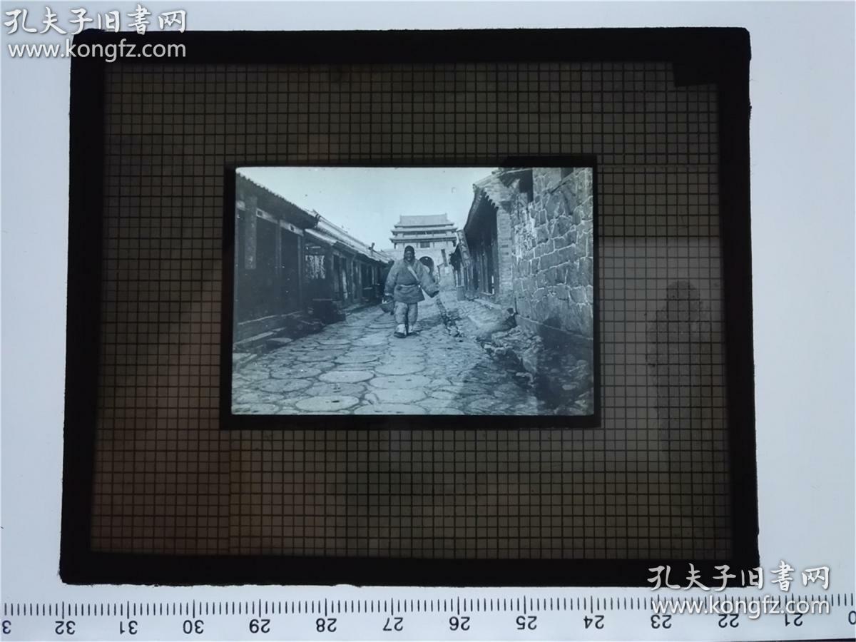 【清末民国老照片 玻璃幻灯片,底片系列之七: 民国时期 街景人物 黑白