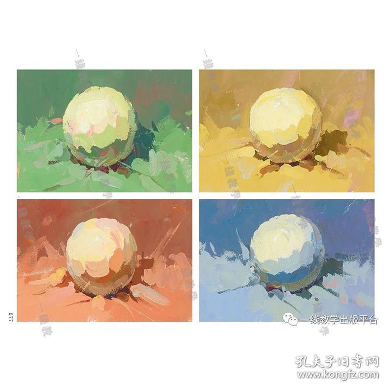 2019色彩基础教程一本通一线教学鲍冬冬编水粉画色彩静物基础黑白稿色