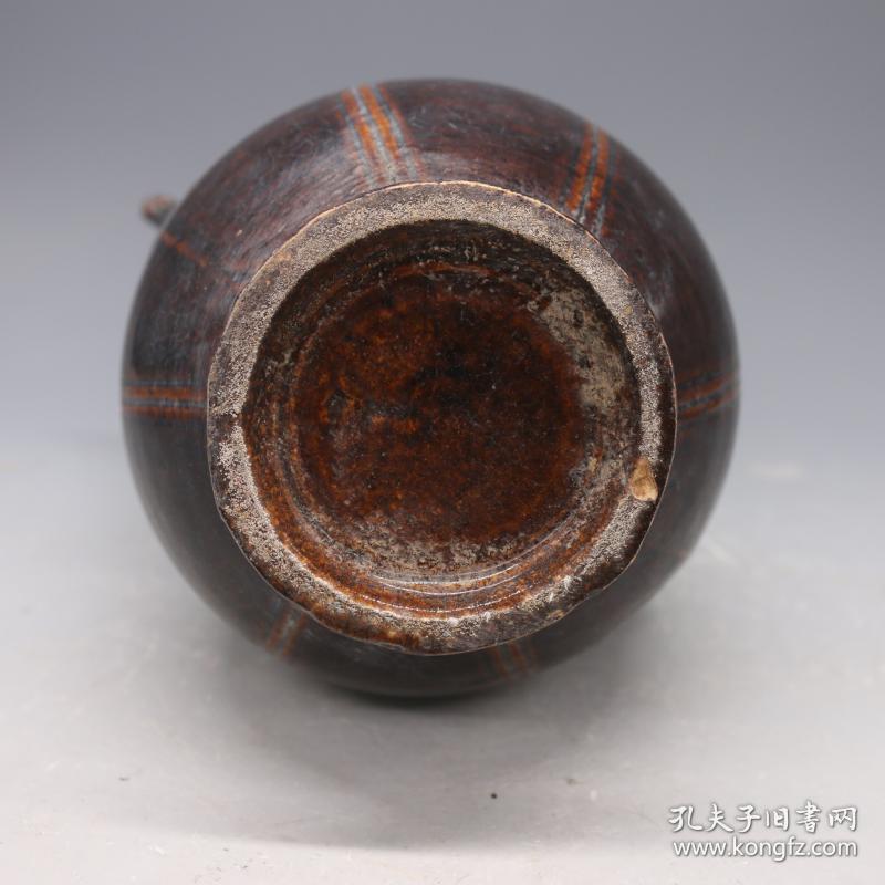 宋吉州窑酱釉窑变执壶酒壶古董古玩仿古做旧瓷器摆件老货旧货收藏