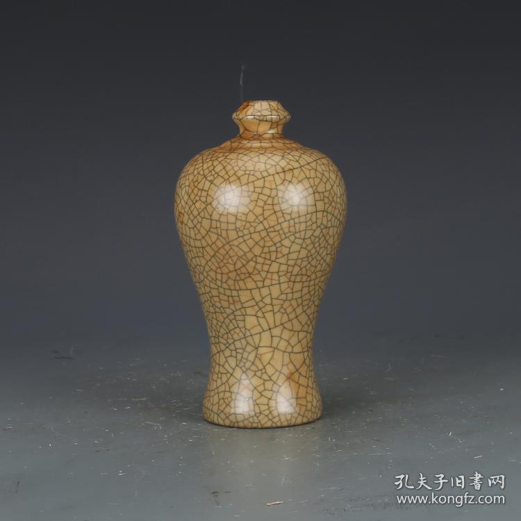 宋哥窑酱釉梅瓶 仿古瓷器古董真品包老保真古玩收藏五大名窑
