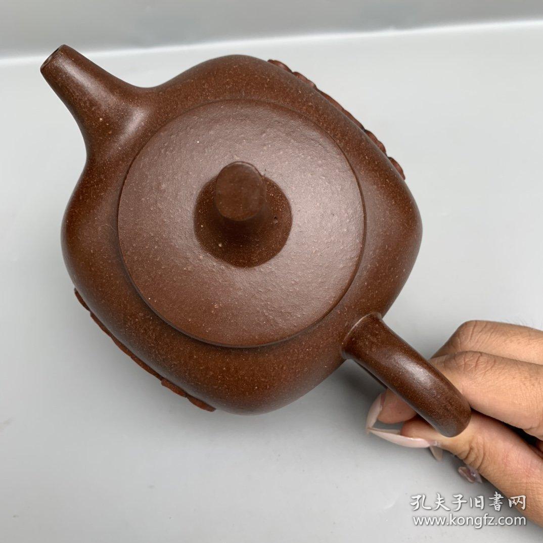 名家纯手工 吴云根制 浮雕紫砂壶 宜兴茶壶 原矿紫砂壶