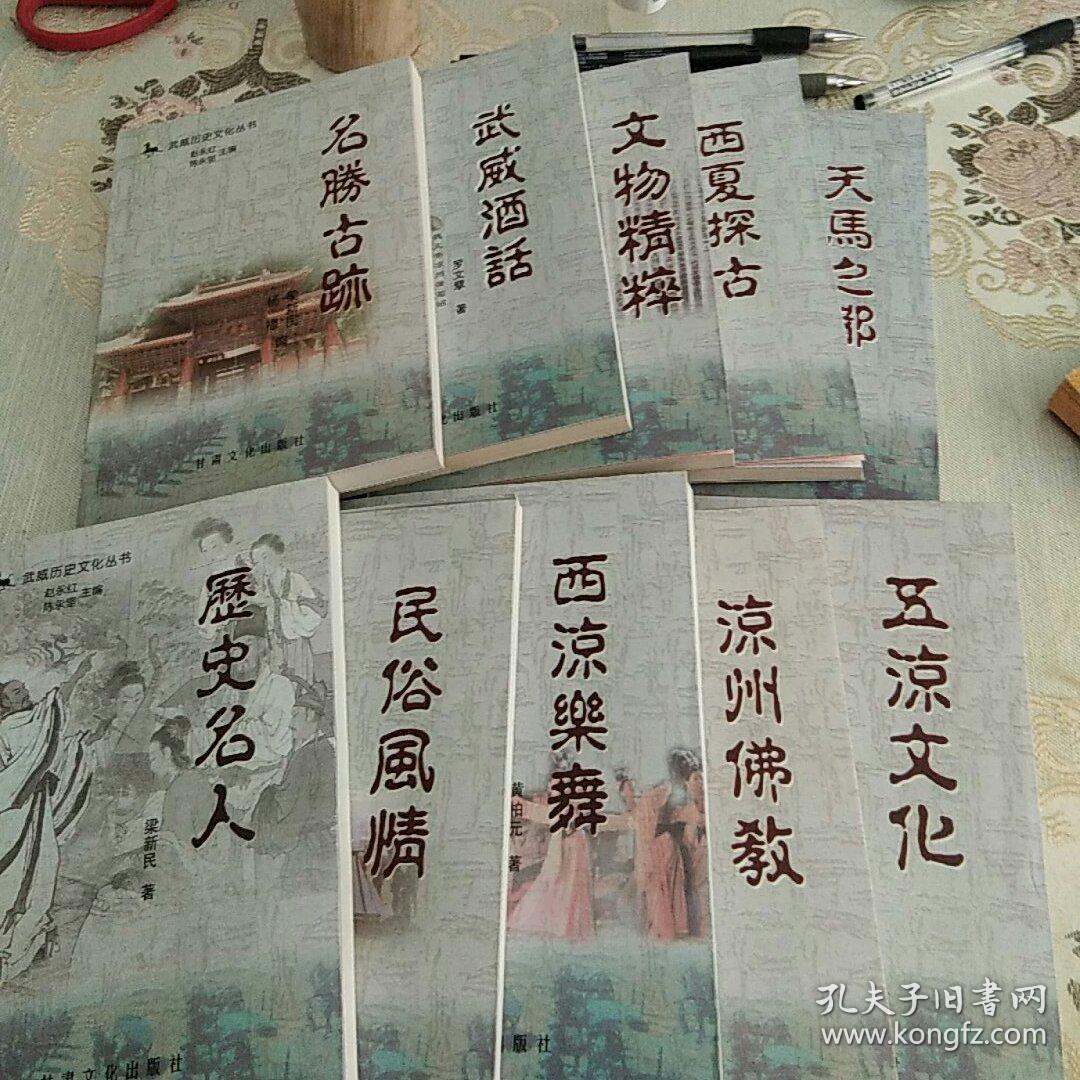 名胜古迹,武威酒话,文物精粹,西夏探古,天马之都,历史名人,民俗风情