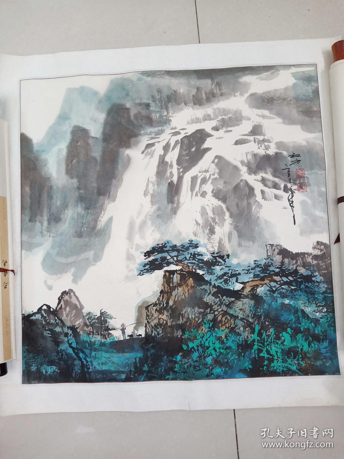 中国美协版画理事北京美协副主席浙江宁波著名画家郑叔方作品4平尺