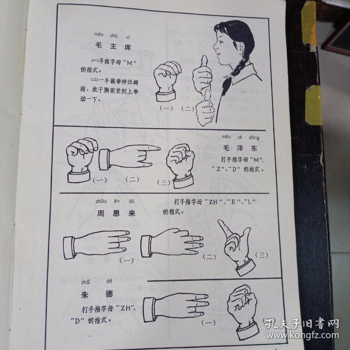 聋哑人通用手语图