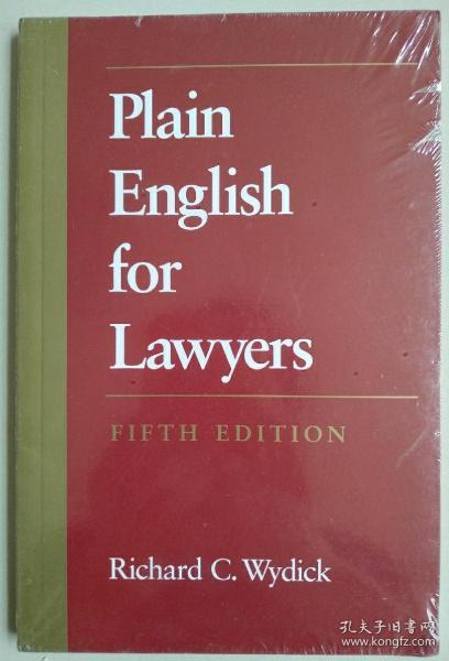 英文原版书 plain english for lawyers (5th edition)