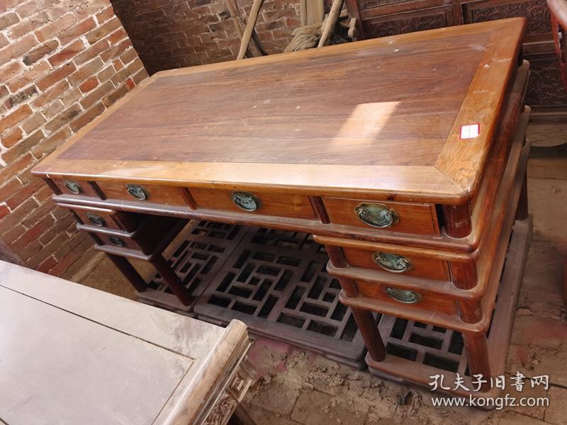古董古玩老家具海南黄花梨书桌
