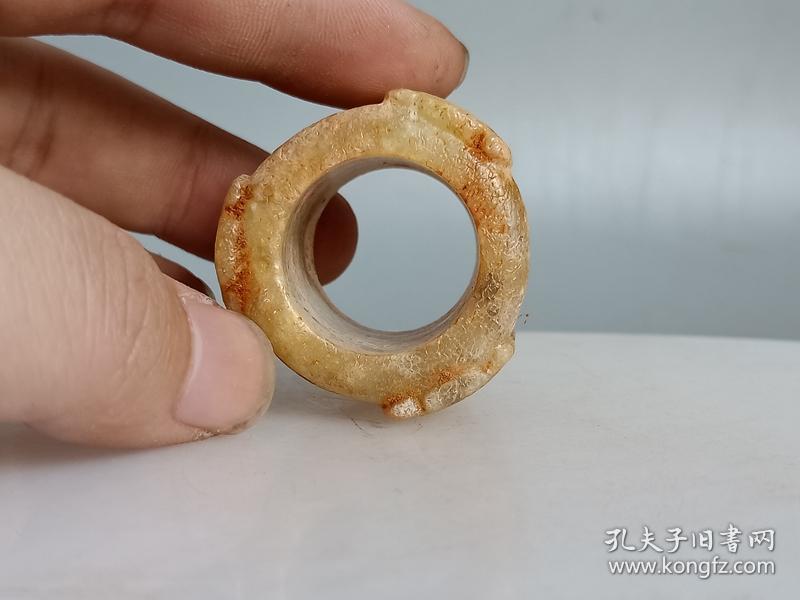 战汉古玉和田玉蝉扳指