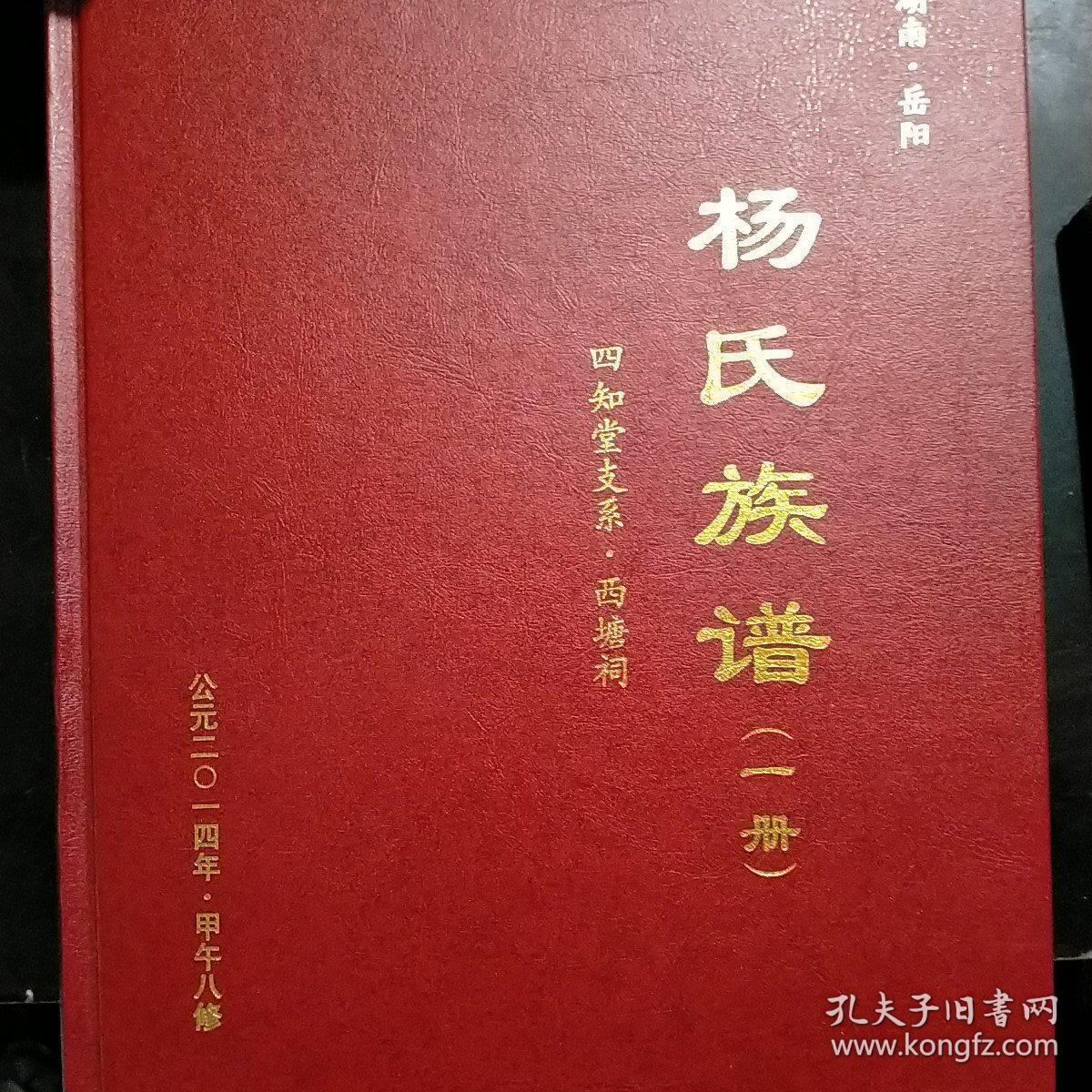 杨氏族谱四知堂支系西塘词1一3册八修