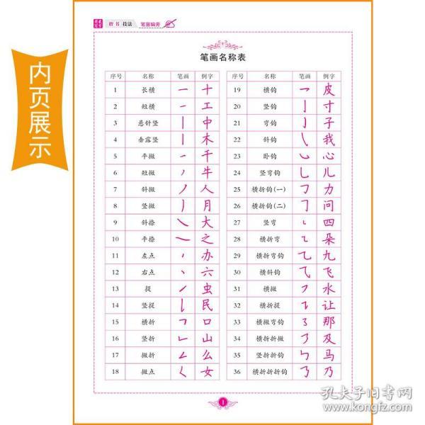 我爱写字楷书技法笔画偏旁硬笔书法龙门书局著名书法家张秀书写学生