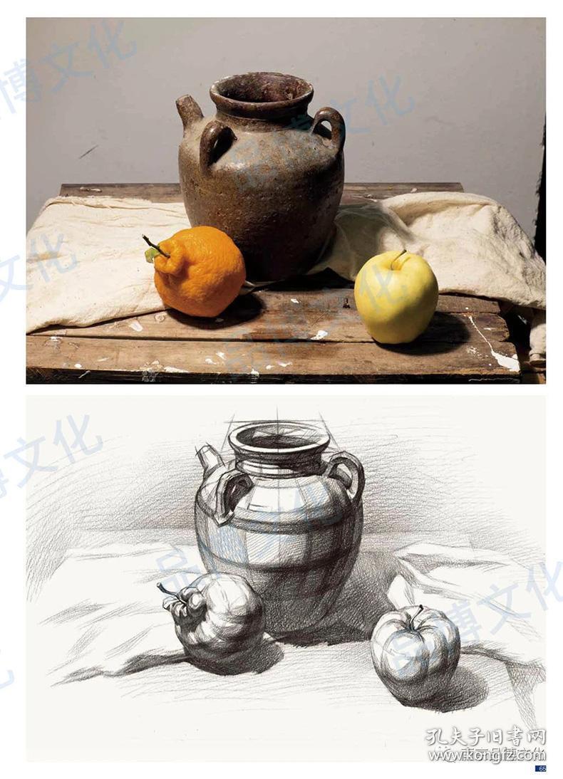 何明高手素描静物结构2020鲲蓝文化何明单体组合静物临摹画册结构黑白