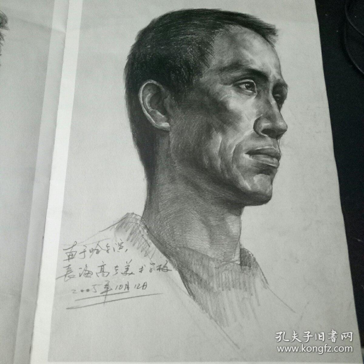 刘长海素描头像美术高考名师范画精选