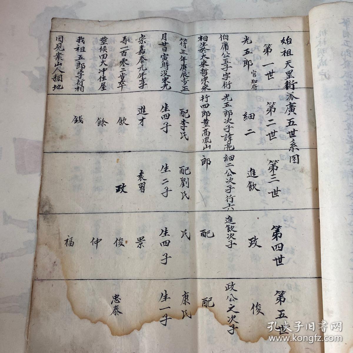 袁天罡家谱袁氏家谱手写稿本家谱江西家谱四川家谱