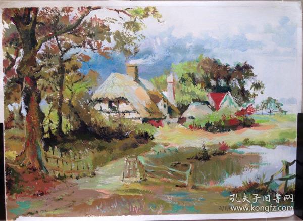水粉 风景画