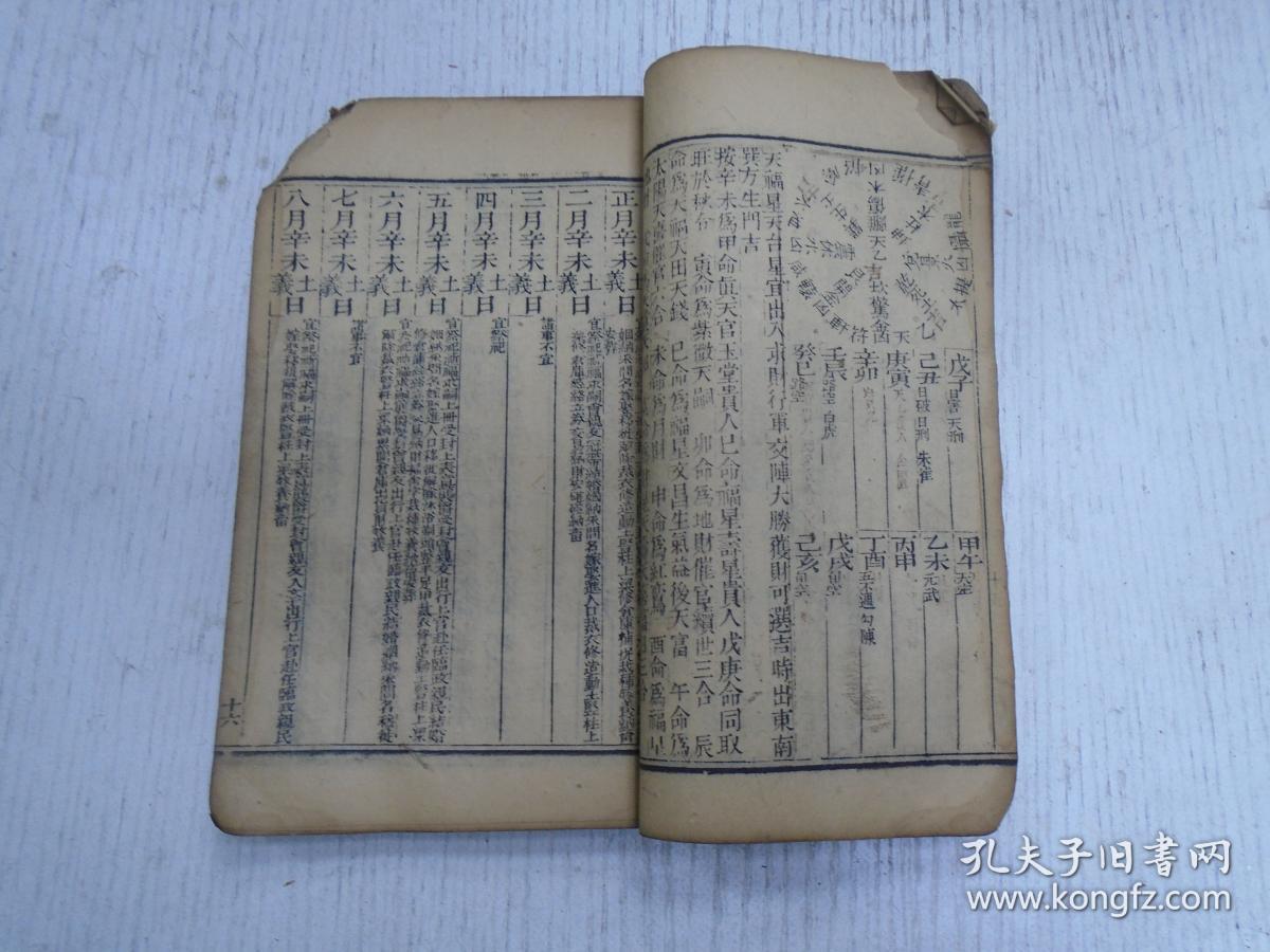 清代《选择日辰》(斗柄轮流指月图式/嫁娶周堂图/斗柄指月掌中图/八卦