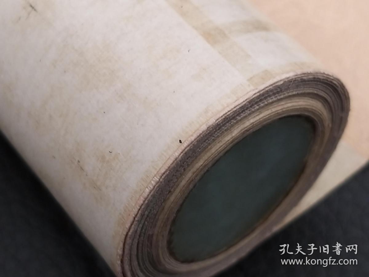 国外回流本人珍藏徐邦远画极小巧别致精致的珍玩袖珍青绿山水小手卷溪