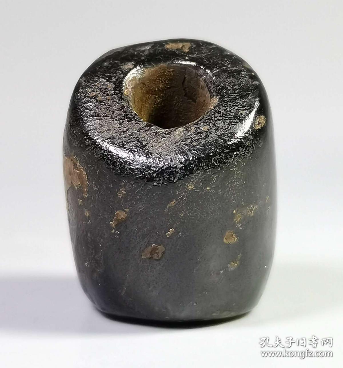 红山玉珠,红山玉器,红山黑玛瑙珠,红山墨玉管,红山文化老红玛瑙玉管
