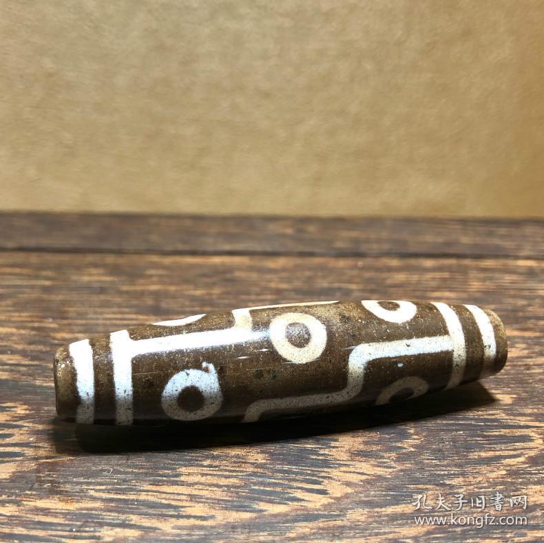 古天珠至纯天珠,千年西藏页岩老天珠,极为稀"九眼天珠