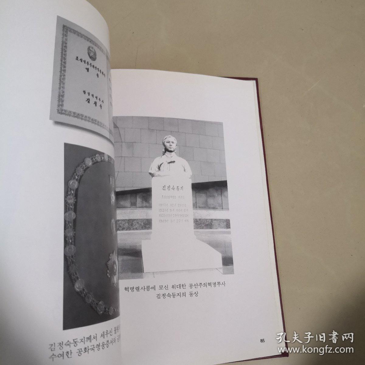 抗日女英雄金贞淑同志革命活动画册(朝鲜文版画册)见图 品好