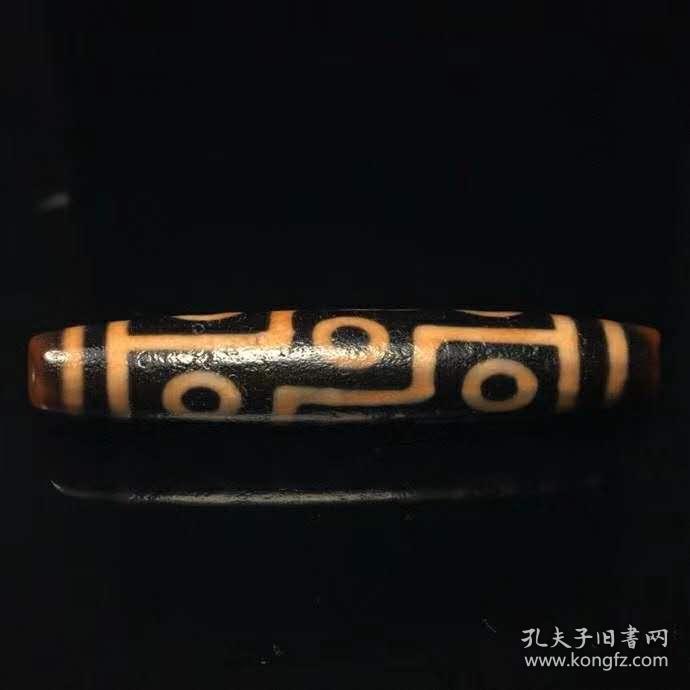 藏区回流珍藏老料极品《九眼天珠》 尺寸约79*14毫米重量约25.2克