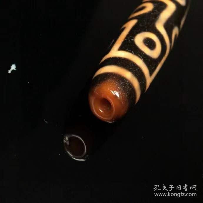 藏区回流珍藏老料极品《九眼天珠》 尺寸约79*14毫米重量约25.2克