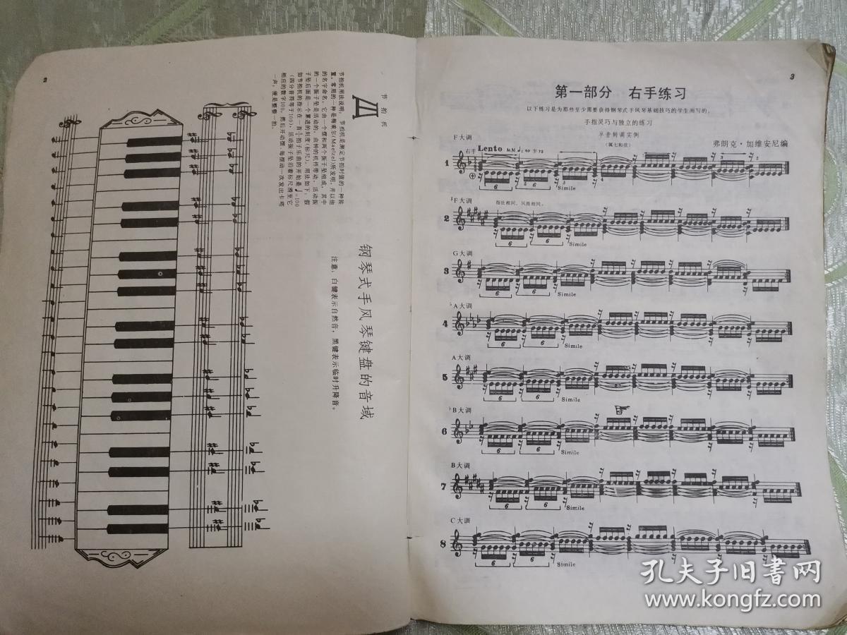业余手风琴曲谱_手风琴五指练习曲谱(2)