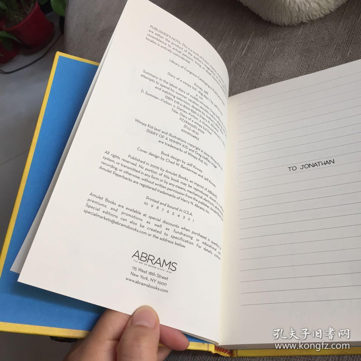 英文原版精装 diary of a wimpy kid 四本合售