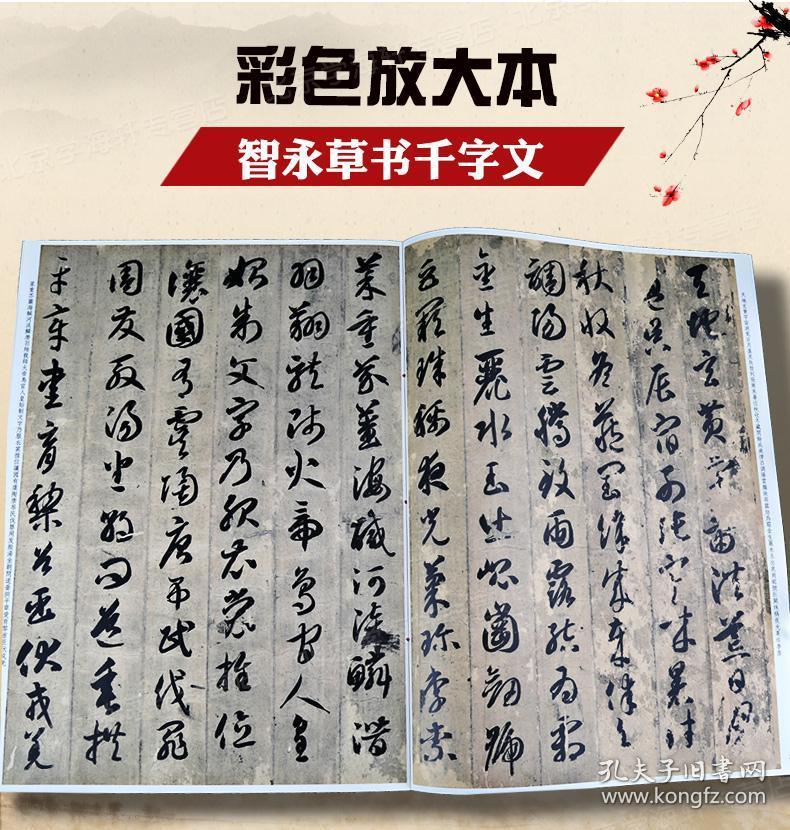 草书千字文 彩色放大本中国碑帖 繁体旁注 孙宝文 毛笔字帖书法成人