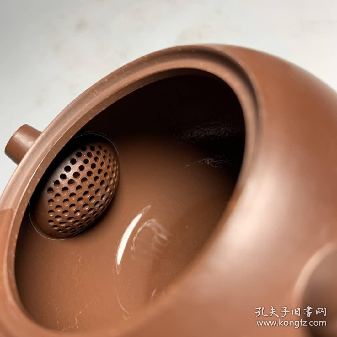 宜兴紫砂 原矿紫砂 刘南琴制 兽盖龙把紫砂壶