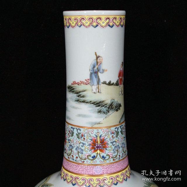 清雍正珐琅彩人物故事天球瓶