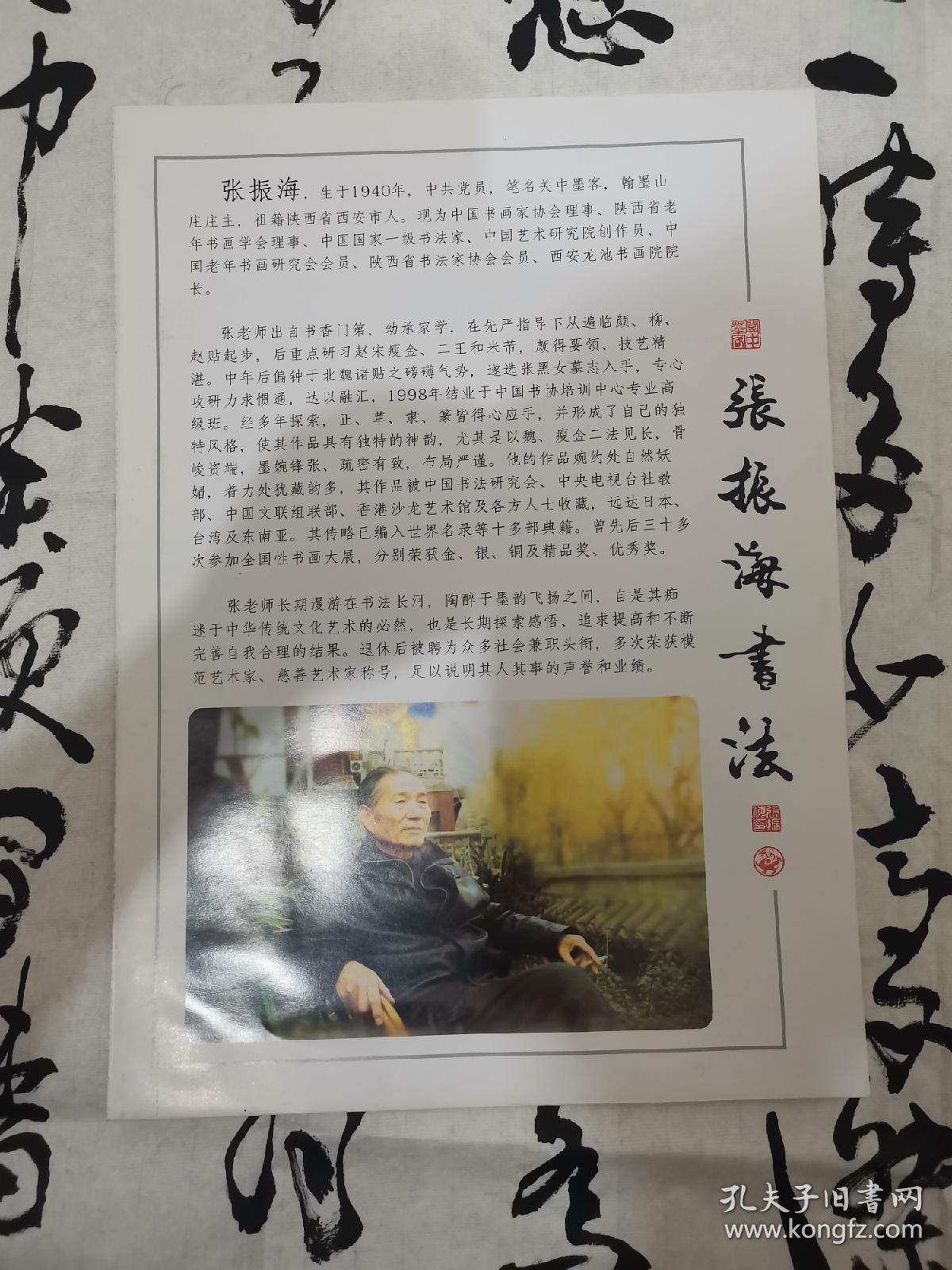 张振海西安市老书法家生于1940年笔名关中墨客翰墨山庄主祖籍陕西省