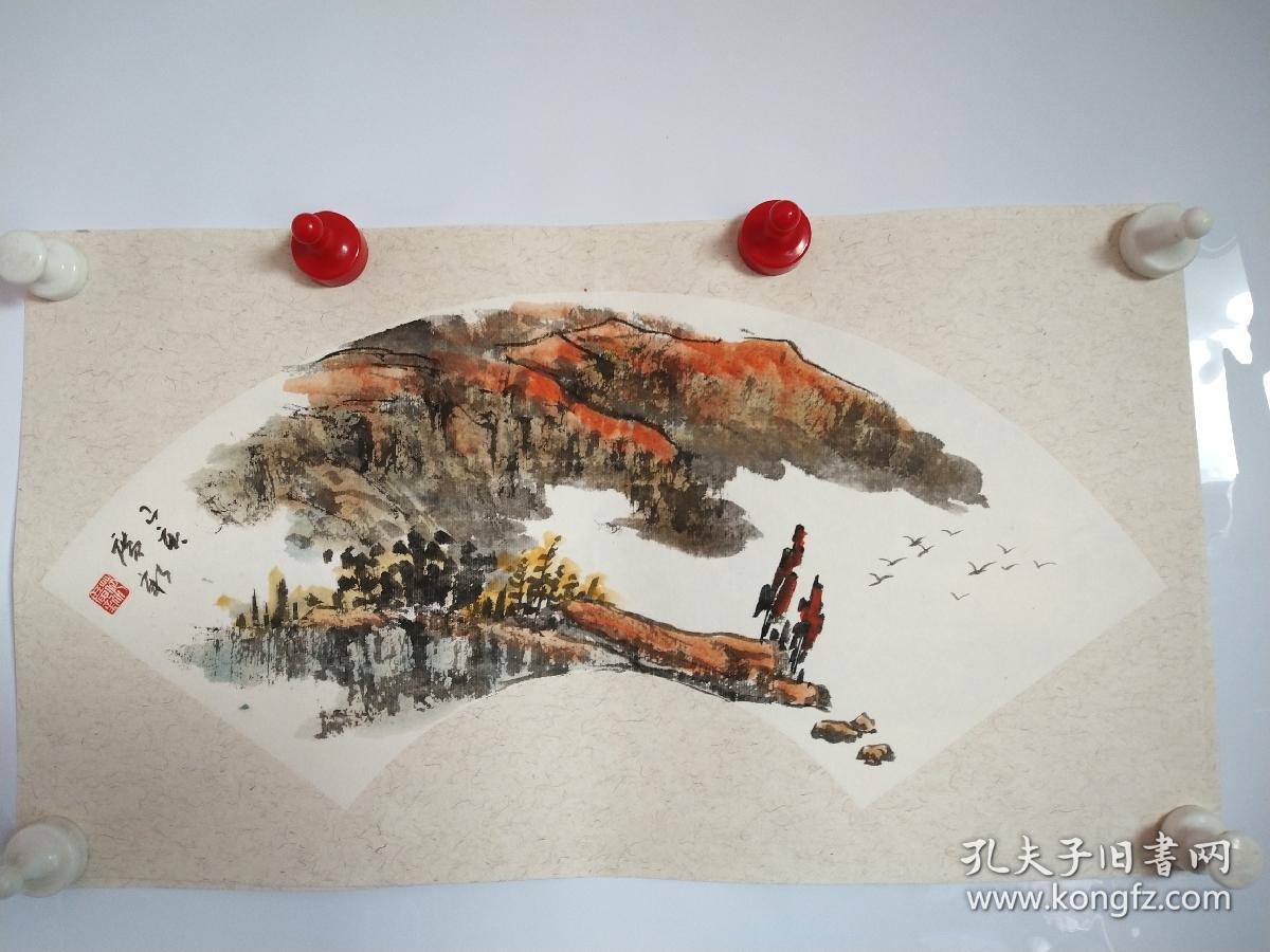 范广新精品山水扇面