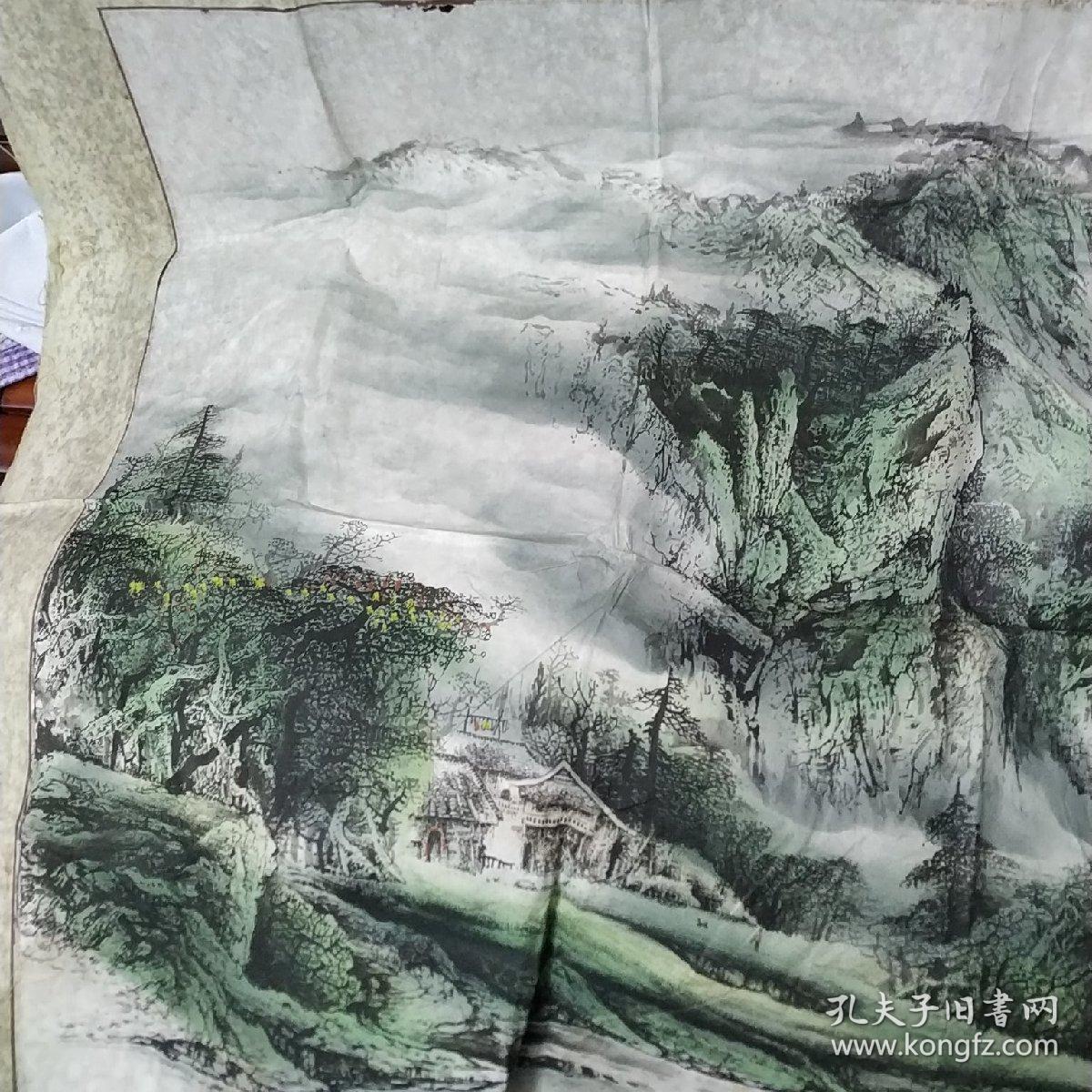 国画大师林彦新字江夕大号光头大师甲申年作品源远流长作品长130厘米