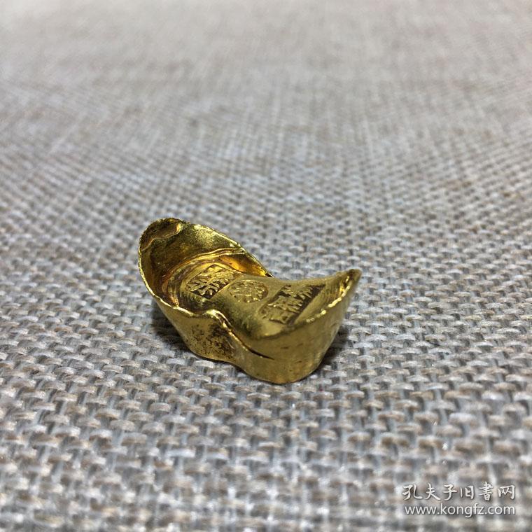 清代传世足金纯金元宝
