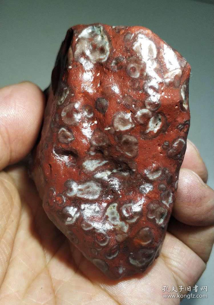 陨石原石极品龙纹红伊丁陨石原石玉化极好的梅花红伊丁陨石形状好看