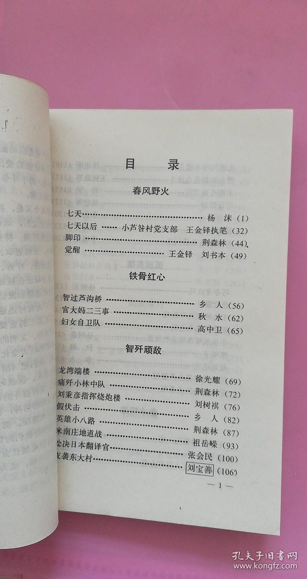 8片【书内有记佟嘉力同志的地道斗争,大清河畔小伏击,小兵张嘎在雄县