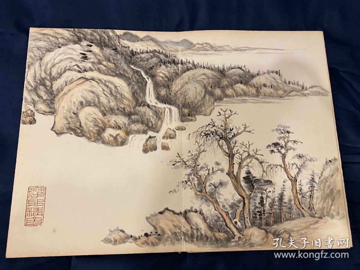 老册页 山水画