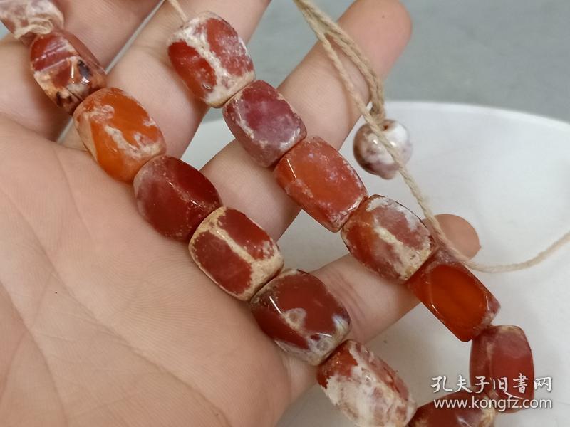 战汉古玉玛瑙珠子