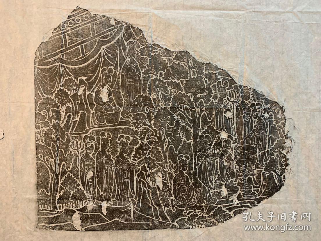 此图为北魏石刻线画图案,内容形象地反映了北魏时期仕女人物的衣装
