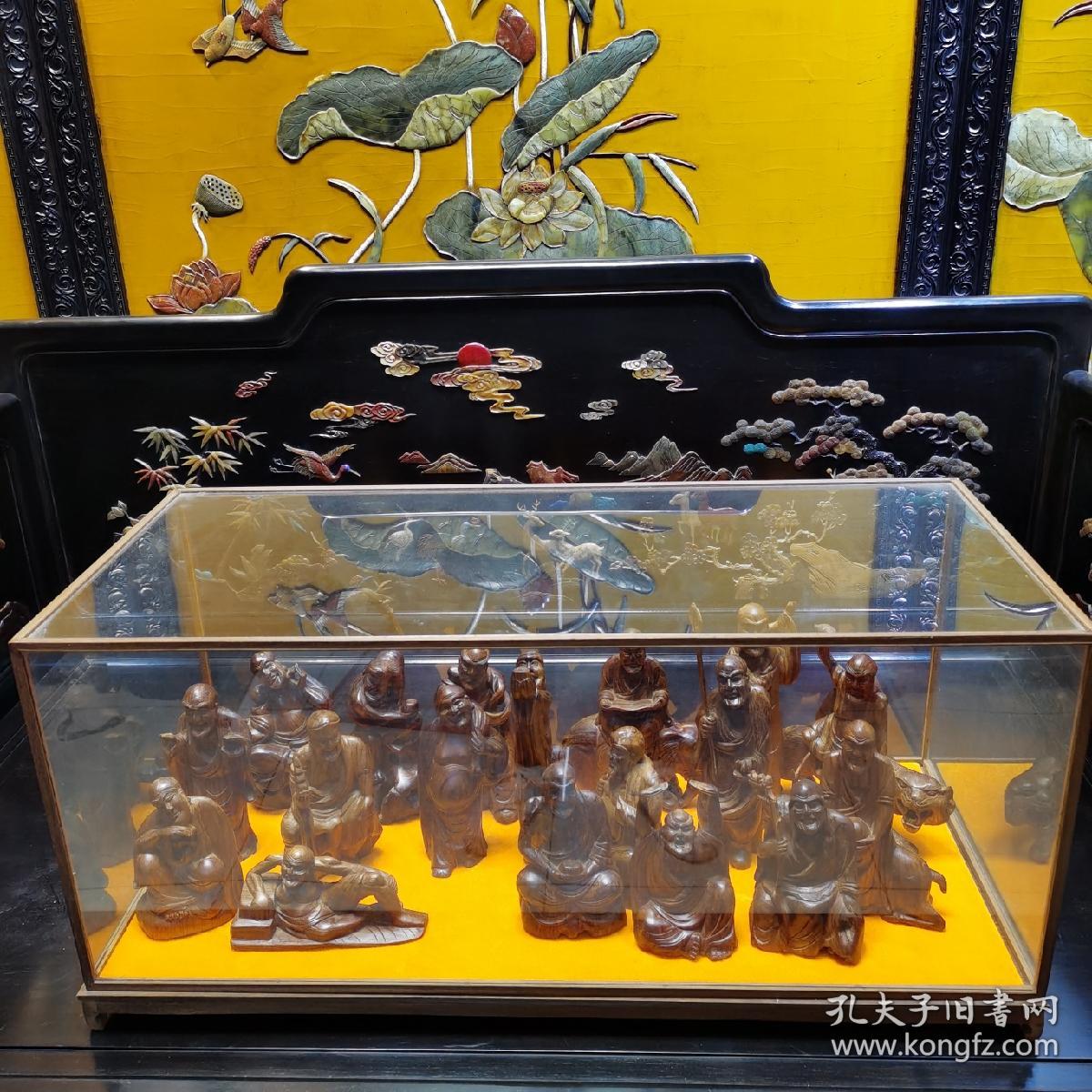 黄花梨十八罗汉全套私人藏品真品