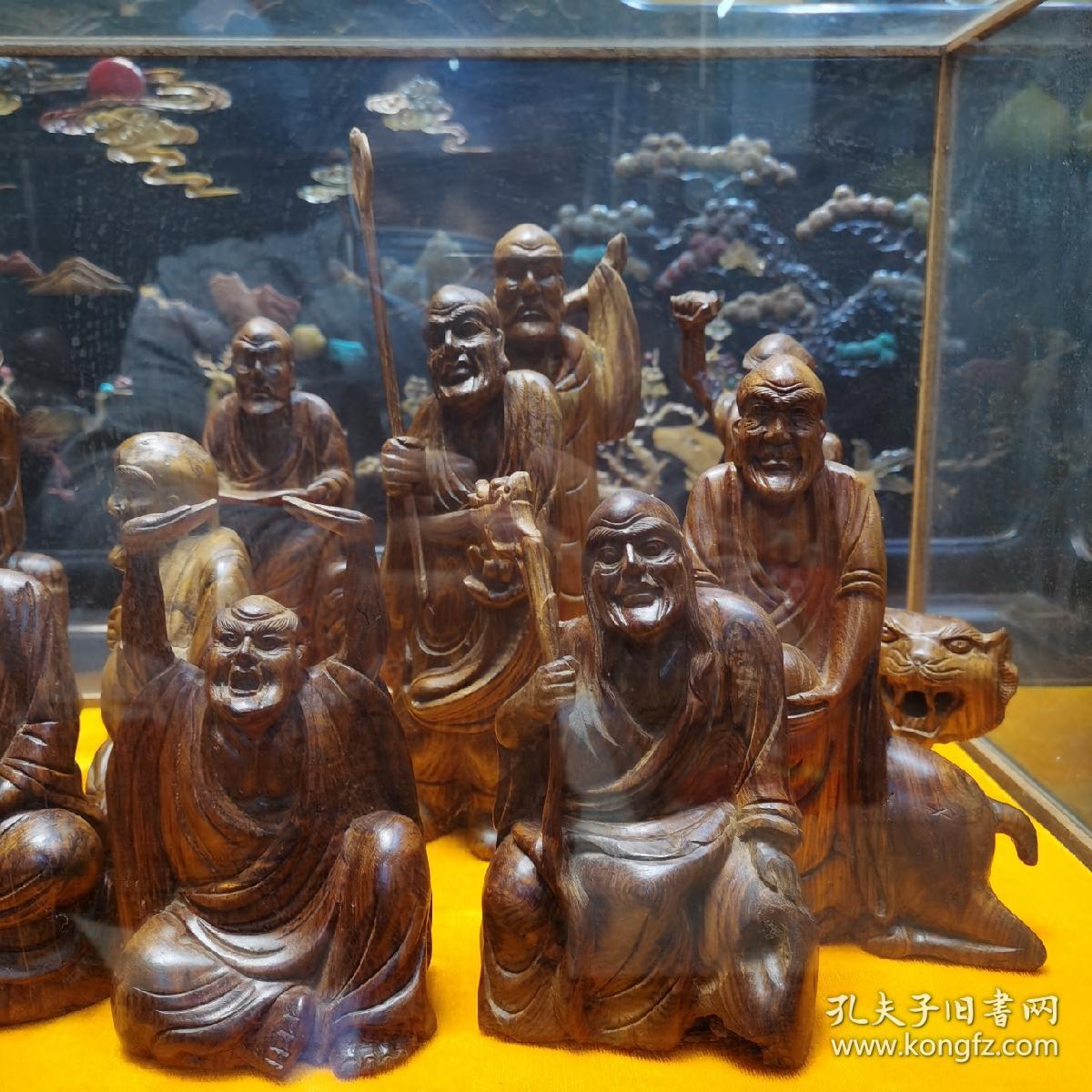 黄花梨十八罗汉全套私人藏品真品