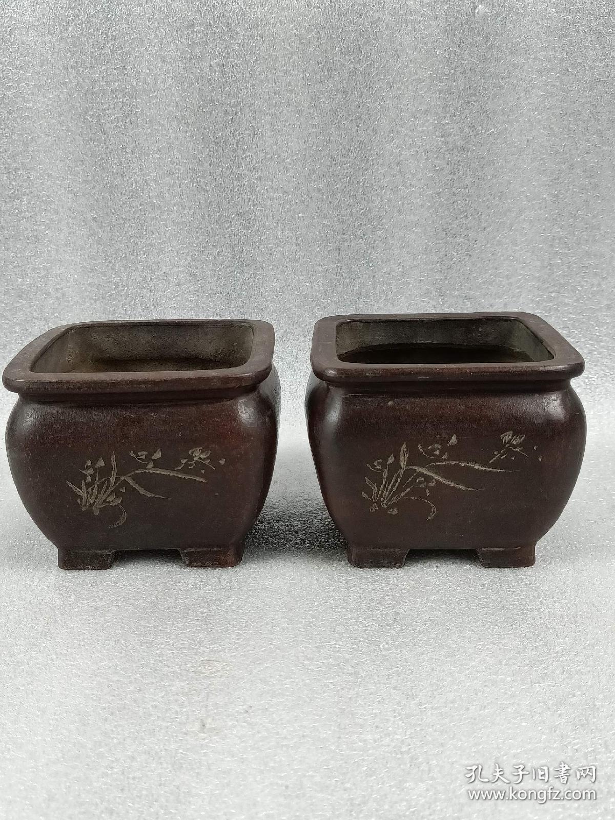 清代紫砂花盆,全品完美,收藏佳品,喜欢的联系