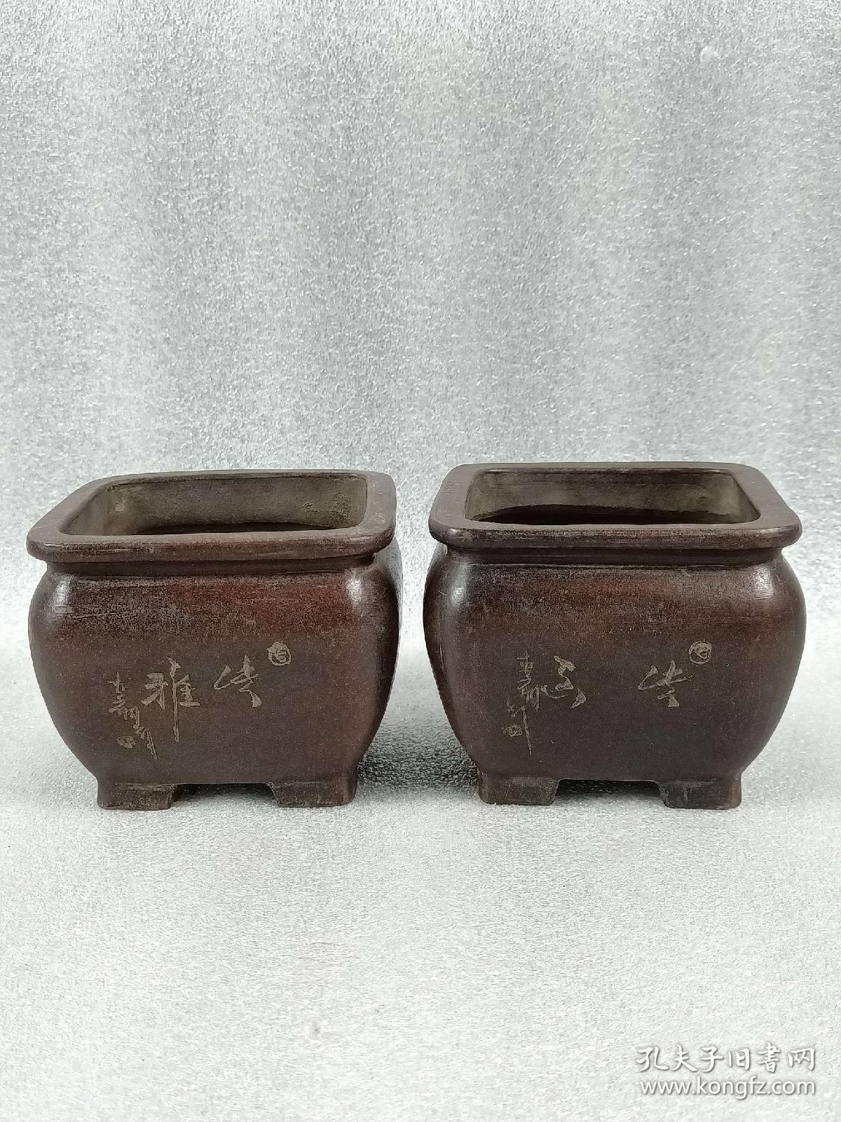 清代紫砂花盆,全品完美,收藏佳品,喜欢的联系