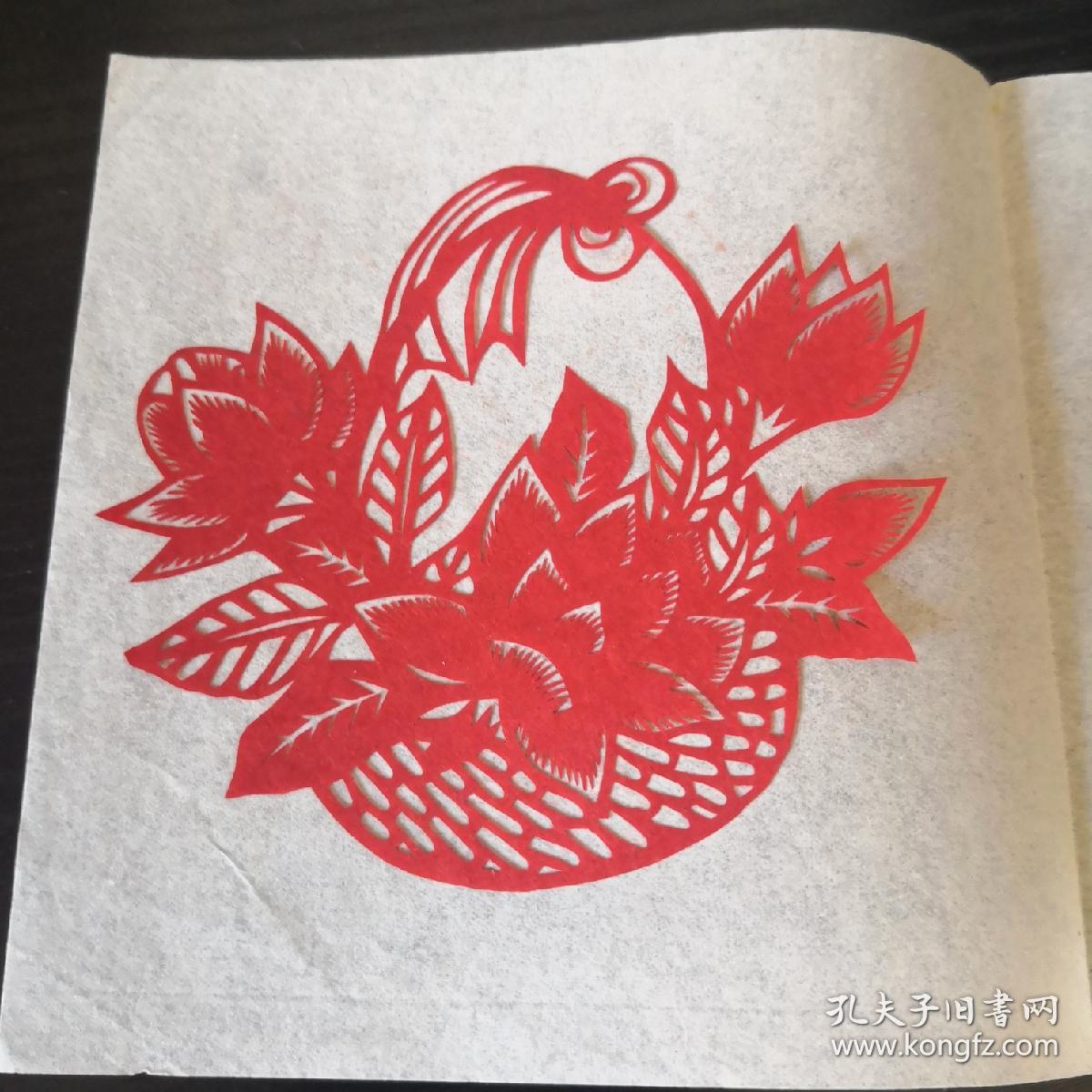 老剪纸,花盆花篮,10张/套