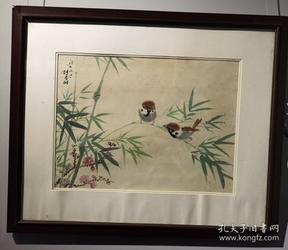 朝鲜绘画艺术大师郑钟汝国画精品:枝头