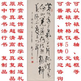 武中奇书法行书 复制品 艺术微喷画芯 可装裱 画框竖幅立轴1629