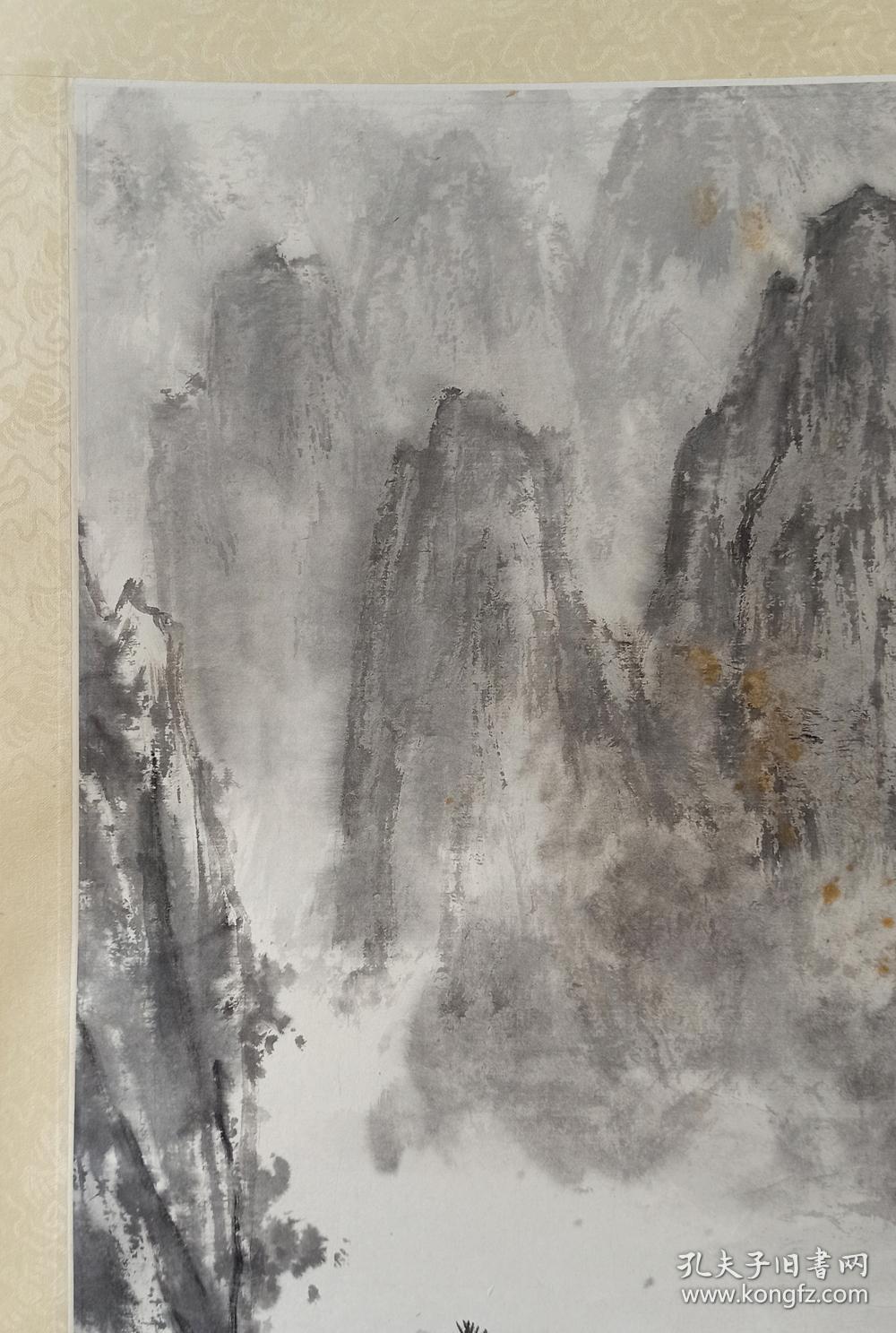 张型斌山东济南著名山水画家1989年作山水