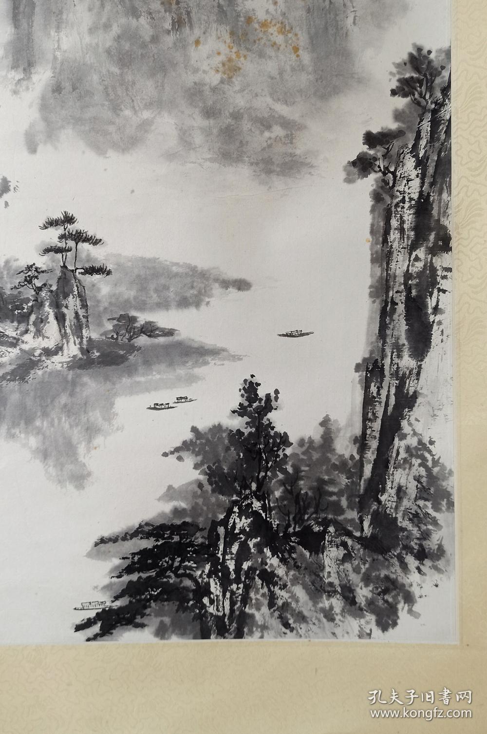 张型斌山东济南著名山水画家1989年作山水